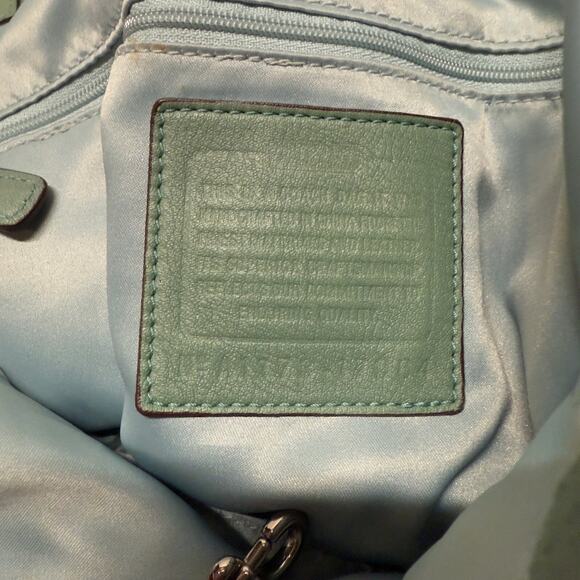 COACH AUDREY ANDIE #17064 CINCHED JADE GREEN LEATHER TOTE - Picture 2 of 10